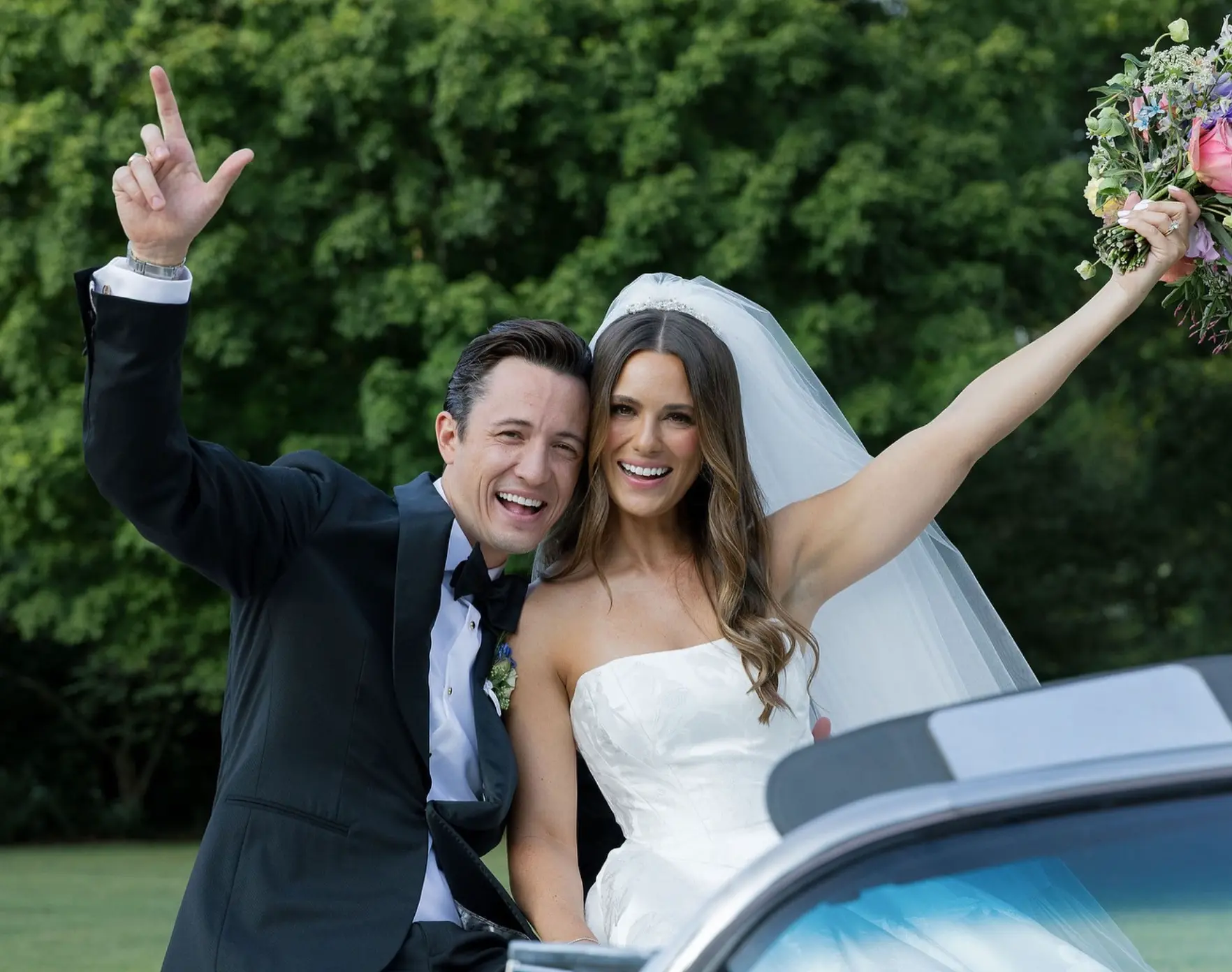 Garrett and Alex on their wedding day